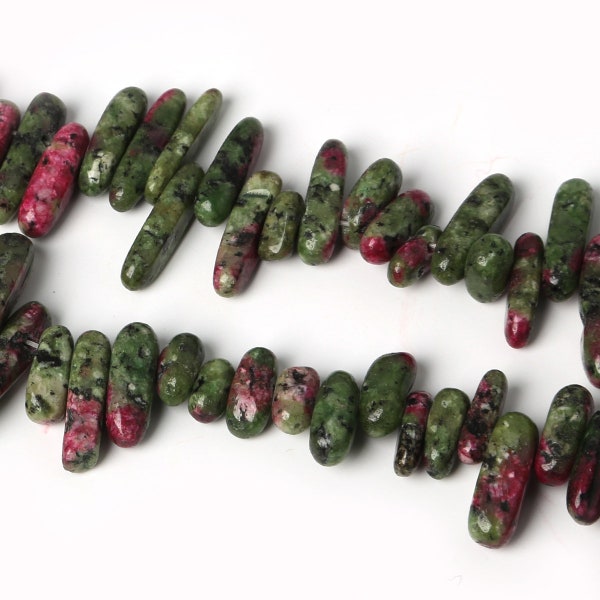 Dragon Blood Jasper Chip Beads, Gemstone Beads,Chip Beads, Green Red Beads 10-30mm 50PCS