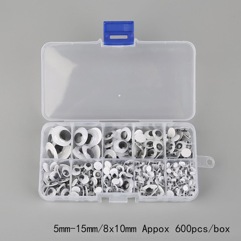 600pcs MIX SIZE Googly Wiggly Eyes Box Set Assorted Flatback Etsy