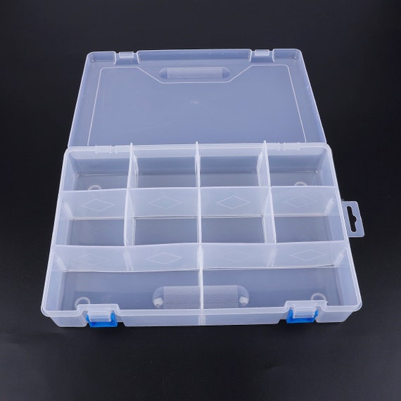 Grid Clear Adjustable Plastic Jewelry Bead Organizer Box Storage Container  Case - China Clear Plastic Storage Box with Dividers and Tool Organizer  price