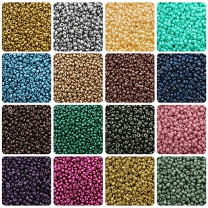 3mm Pearl Finish Metallic Seed Beads 8/0 - 1000 Pieces - 1mm Hole Size - High Quality Seed Beads - Multi Color Seed Beads Different Colors