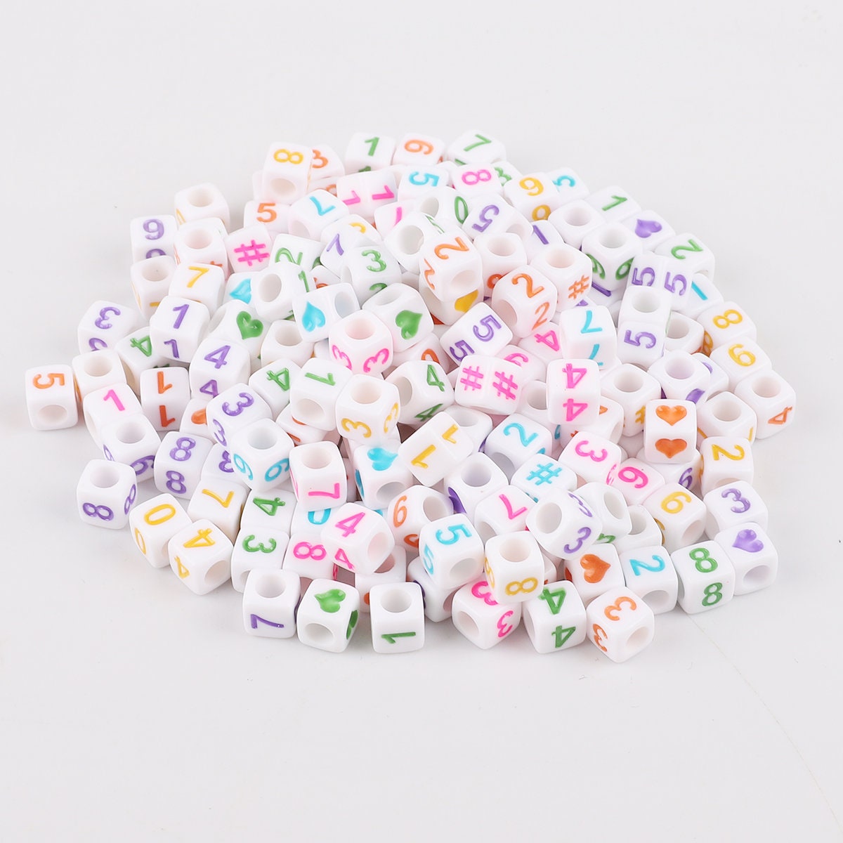Colorful Kandi Pony Beads Heart Letter Beads For Jewelry - Temu