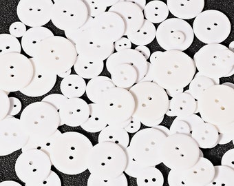 Giant WHITE Buttons, Giant Plastic Buttons 5cm, Extra Large Buttons, Huge  White Button, UK Giant Buttons, UK Buttons Shop, Coat Buttons 