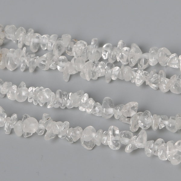 Natural Crystal Quartz Chip Beads , 3-5mm in size, 34" strand - Jewelry Supply, Bead Strand, Gemstone Beads, Semi Precious Beads