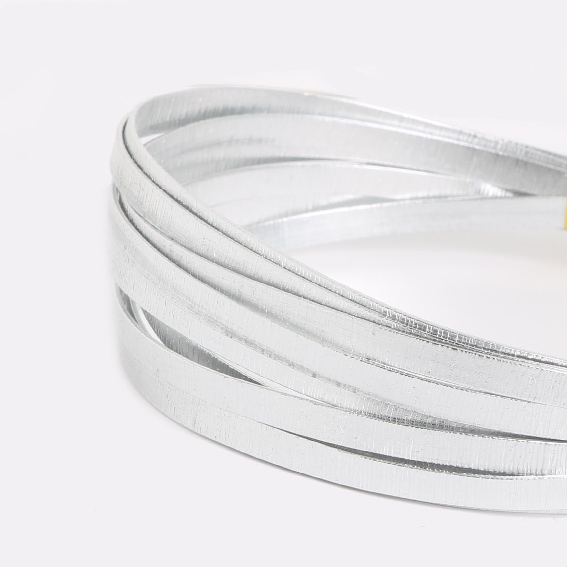 10 Feet Silver Embossed Flat Smooth Aluminum Wire 5x1mm - Flat Wire ...