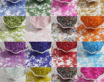 2mm AB Short Bugle Beads - Bugle Seed Beads - Glass Bugles - AB Hexagon Cut Seed Beads - AB Seed Beads - 700 pieces 15 Grams