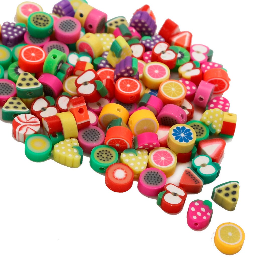 Fruit Beads Polymer Clay Assorted Beads 25 Pieces Wholesale Beads 8