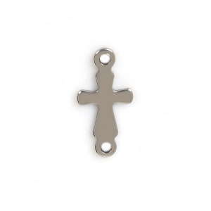 BULK 50 PIECES Cross Charm, Cross Pendant, Silver Cross, Christian Charms, Religious Charms, 9x19mm