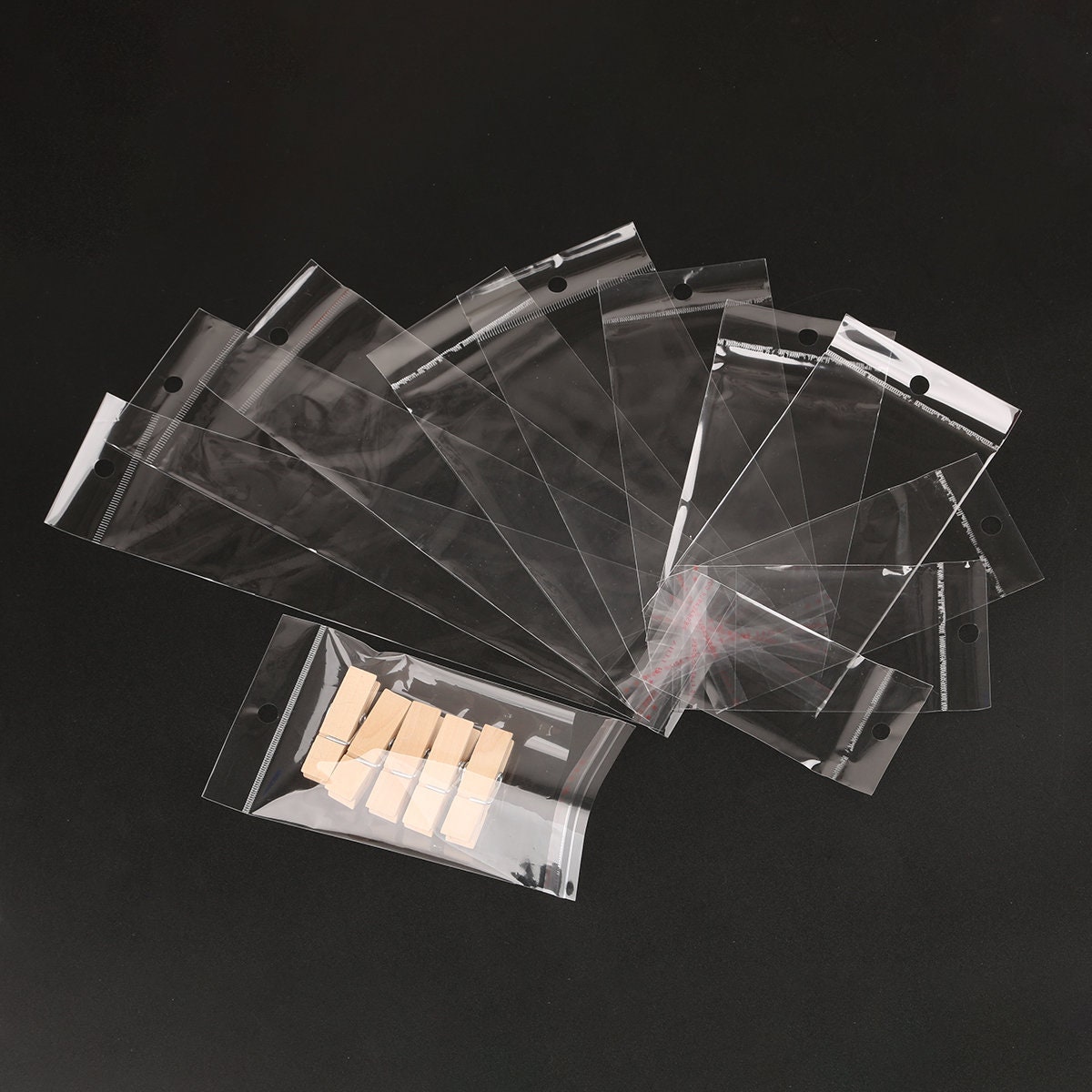 thumbnail image 2 of 100 Pack Self Adhesive Clear Mini Plastic Bags – 2x2 Inch – Seal Top 2 of 6
