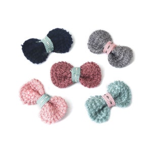 20PCS Small Crochet Bow Charms, Crochet Bowtie, Kids Craft, Scrapbooking, Party, Wedding, DIY Decor, Sewing Embellishment, 3.2cm image 1