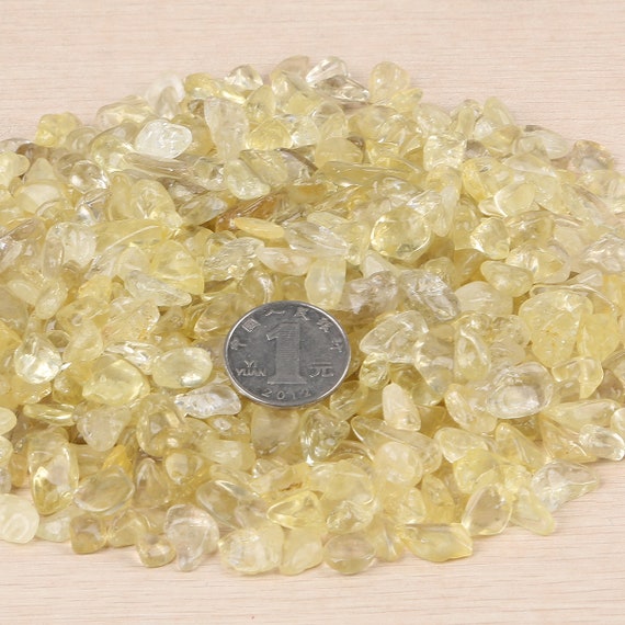 Bulk 100g Natural Citrine Quartz Chip Stone (approx 7mm~9mm) Small Citrine  Rocks, Small Crystal Stone Rocks