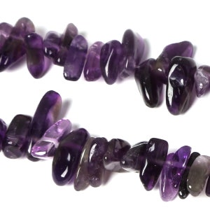 Natural Amethyst Chip Beads, Purple Gemstone Beads, Polished Stone Smooth Beads, 10-30mm 50PCS