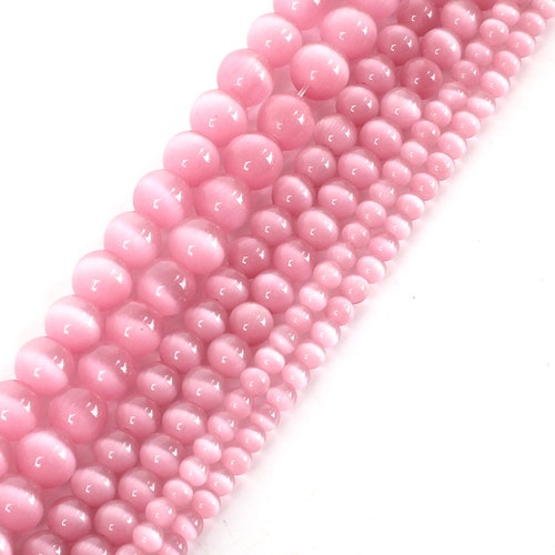 Red Jade Gemstone Round Beads For Jewelry Making – 4mm To 12mm – 15" Strand (38cm) – GEM-inside