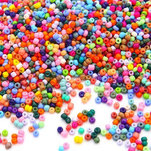 60 Color Choices 3mm Opaque Seed Beads 8/0 1000 Pieces 1mm Hole Size High Quality Seed Beads Multi Color Seed Beads Different Colors image 7