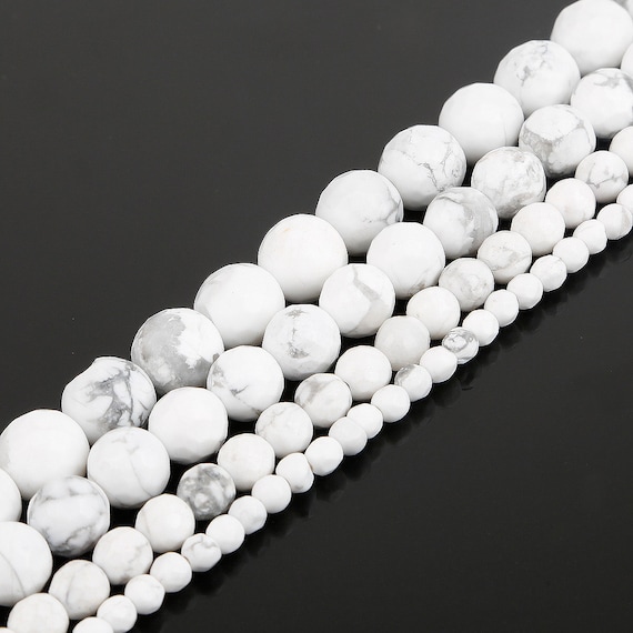 Piedra Preciosa Howlite Blanca Los 4mm Piedra Preciosa Howlite Blanca Los 4mm