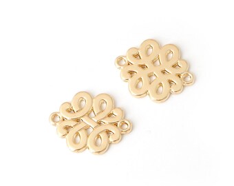 10pcs - Flower Charms, Gold Plated Flower Pendant, Gold Necklace Charm, Flower Jewelry, Charm Bracelet, 13*17mm