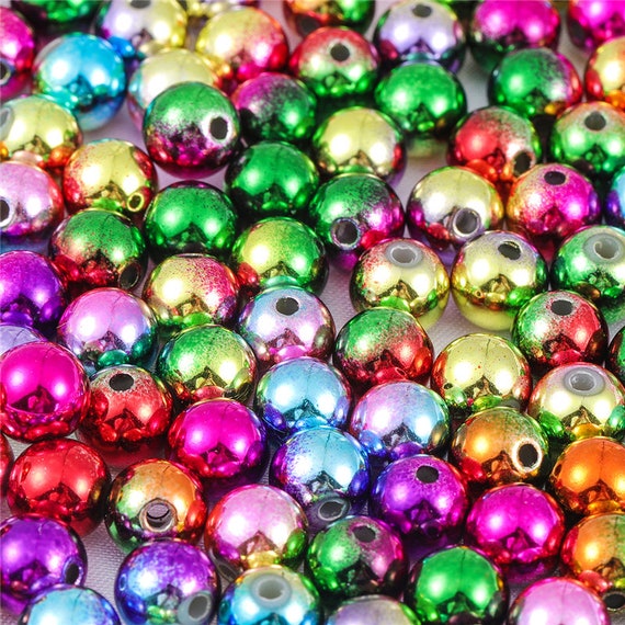 Wedding Acrylic Iridescent Beads Strand Chain Christmas Party