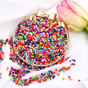 60 Color Choices 3mm Opaque Seed Beads 8/0 1000 Pieces 1mm Hole Size High Quality Seed Beads Multi Color Seed Beads Different Colors image 9