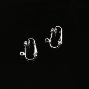 10pcs High Quality Comfortable Silver Clip On Earring Finding - 14x17mm