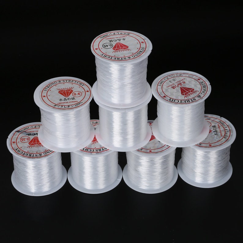 0.2/0.25/0.3/0.35/0.4/0.45/0.5/0.6mm 1 Roll Fish Line Wire Clear Non-Stretch Strong Nylon String Beading Cord Thread Jewelry DIY Bracelet image 6