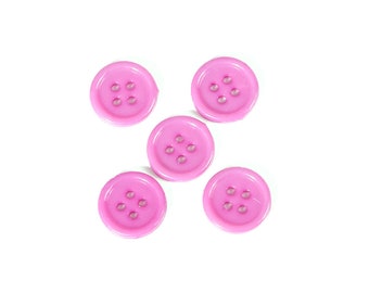 4 GRÖßEN Lila Kunststoff Runde Knöpfe 8mm 11mm 15mm 20mm - Runde Kunstharz Vierloch Knöpfe - DIY Nähen Basteln Kinder handgemachte Knöpfe