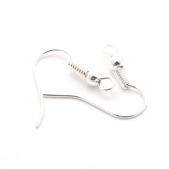 200 Pcs Silver Earring Hooks With Ball, Raw Steel Ear Wires, Coil French Hooks, Earring Component Findings, Bulk Wholesale - Etsy 200 Pcs Silver Earring Hooks With Ball, Raw Steel Ear Wires, Coil French Hooks, Earring Component Findings, Bulk Wholesale - Etsy