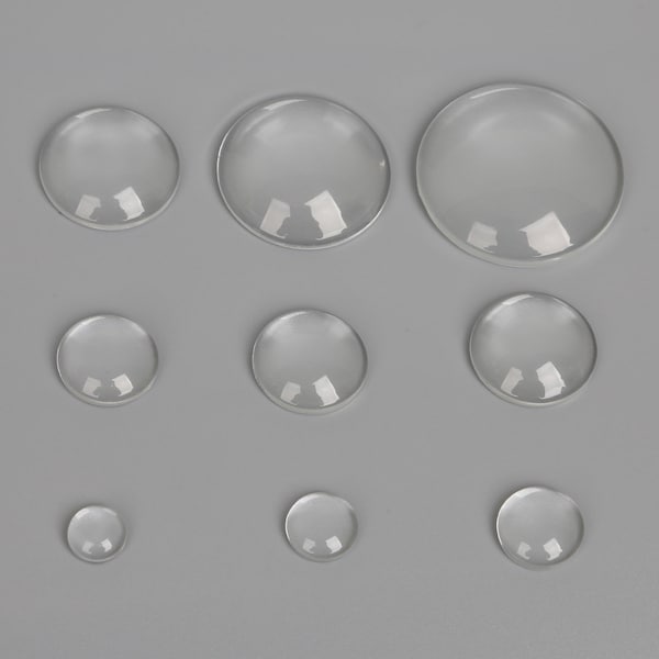 50 piezas cabochones de vidrio redondo - vidrio transparente domado cabochon - lupa - 8 mm 10 mm 12 mm 14 mm 16 mm 18 mm 20 mm 25 mm 30 mm