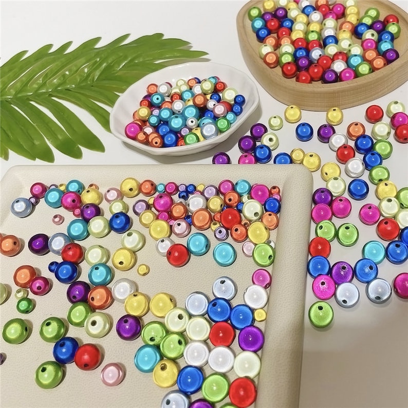 Round Acrylic Miracle Beads 4mm 6mm 8mm 10mm 12mm 3D Illusion Beads Acrylic Reflective Beads Rainbow Miracle Mixed Color Miracle Bead image 5