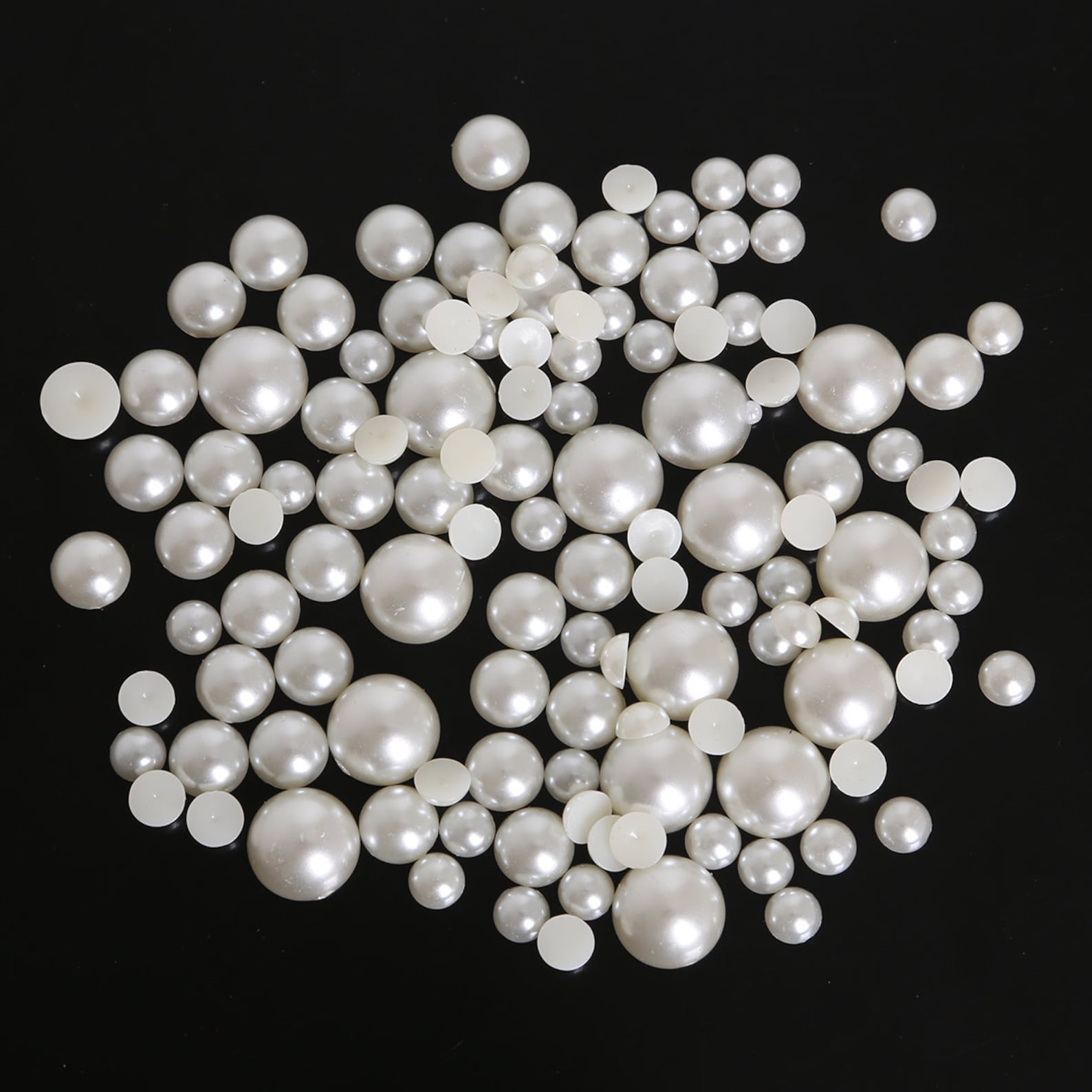 12 SIZES Ivory Flatback Half Round Pearls for Embellishments - Etsy