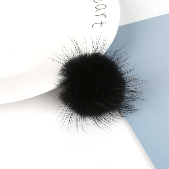 MINK BALL CHARM BLACK MINK BALL CHARM BLACK