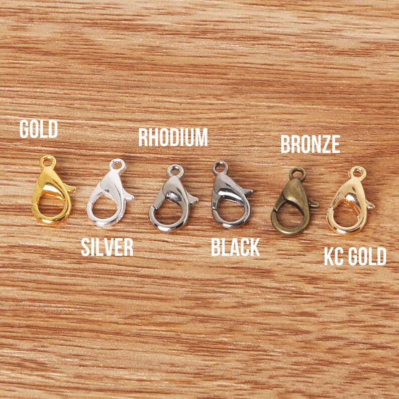 Bulk 100 Alloy Lobster Clasps 10mm 12mm 14mm 16mm Lobster Etsy