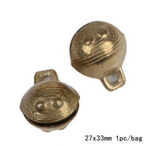 7 Größen Messing Tigerglocke Jingle Bell Pet Bell Antik Bronze Glocke Bild 5