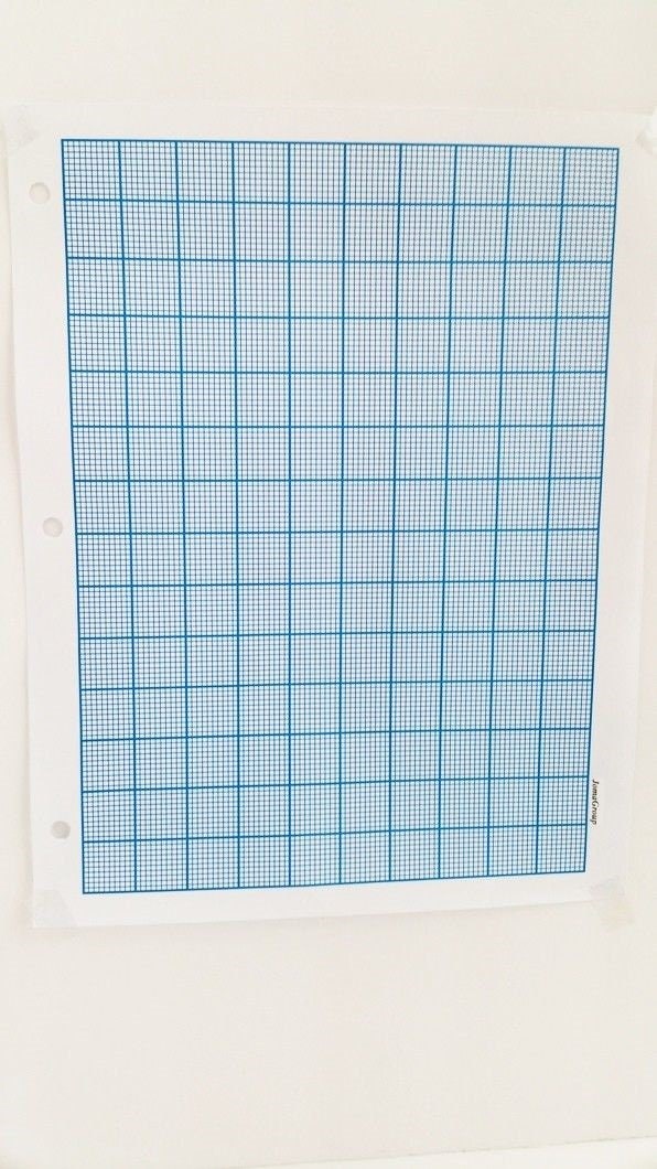 JOMA Graph Paper 2 mm Grid Sheets 261mm x183mm CYAN .5 pt lines  NEW 50  Pages 