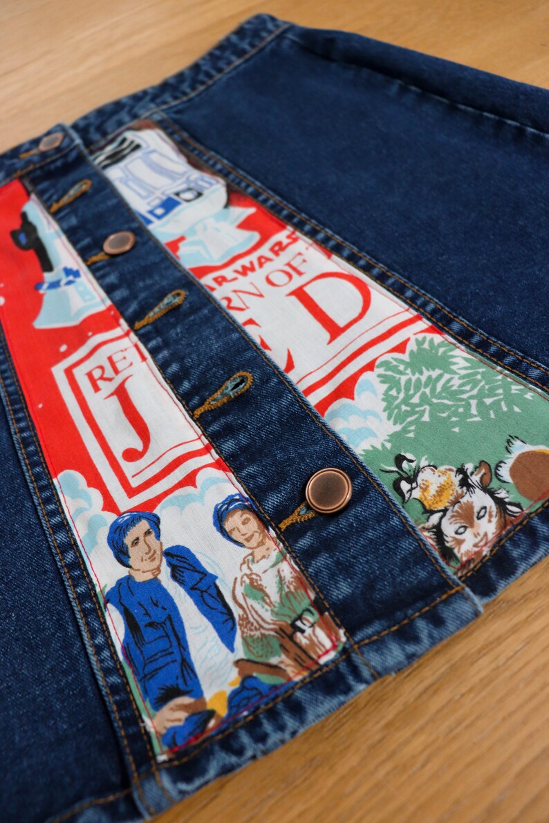 Reworked Disney Star Wars Inspired Denim Skirt