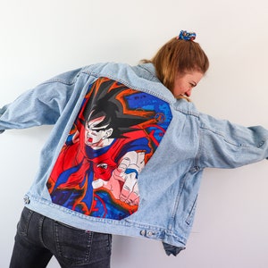 Reworked Japanese Anime Animation Action Superhero Kids TV Show Inspired Denim Jacket | Gifts for Him, Her & Them |