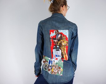 Reworked Disney Star wars Inspired Denim Shirt
