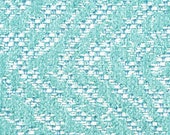 Aqua Blue Green Designer Chevron ZIG ZAG Design Pattern Soft Curtain Fabric Material Thick Mtr