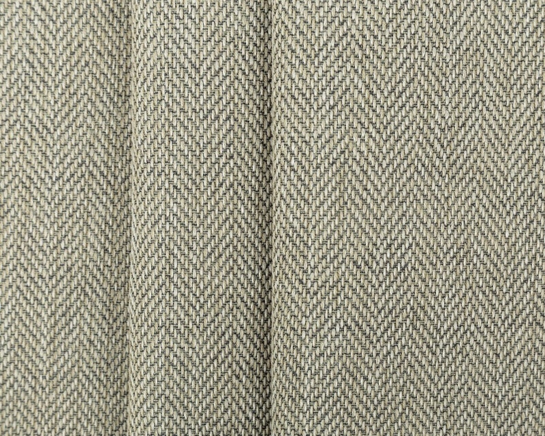Designer Herringbone Curtain Fabric Heavy Plain Soft Etsy UK