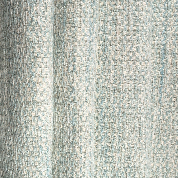 Designer Duck Egg Blue Linen Blend Curtain Blind Fabric Thick Etsy