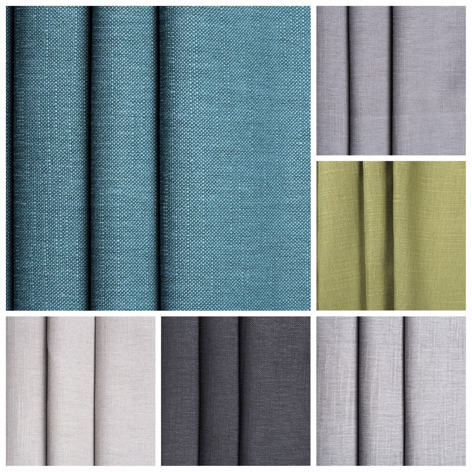 Linen Blend Textured Curtain Fabric Heavy Plain Soft Etsy