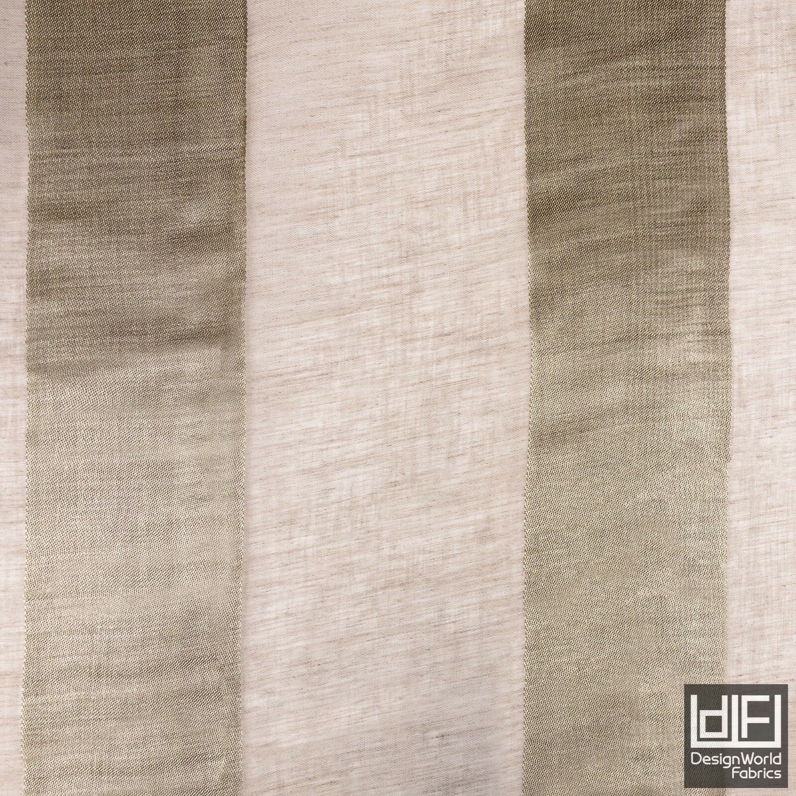 Linen Voile Striped Curtain Fabric Transparent Loose Etsy UK