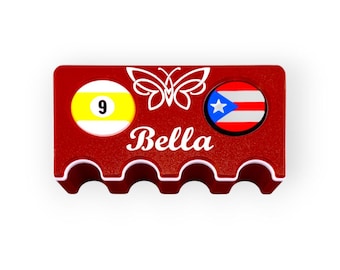 Custom 4 Cue Pool Cue Holder - Great Billiards Gift