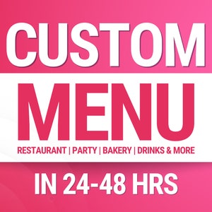 Vou criar um cardápio personalizado de comida de restaurante, cardápio de padaria, cardápio para festa, cardápio para cafeteria, cardápio para bebidas
