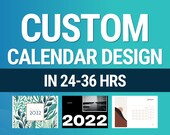 I will create custom calendar designed for you, calendar wall, calendar template, calendar 2022, calendar 2023,