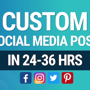 I will create a custom social media post, instagram post, facebook post, social media poster, social media flyer, social media templates