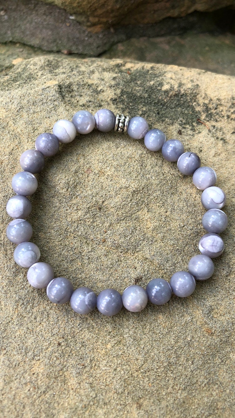 Pearl Stretch Bracelet Precious Stones 