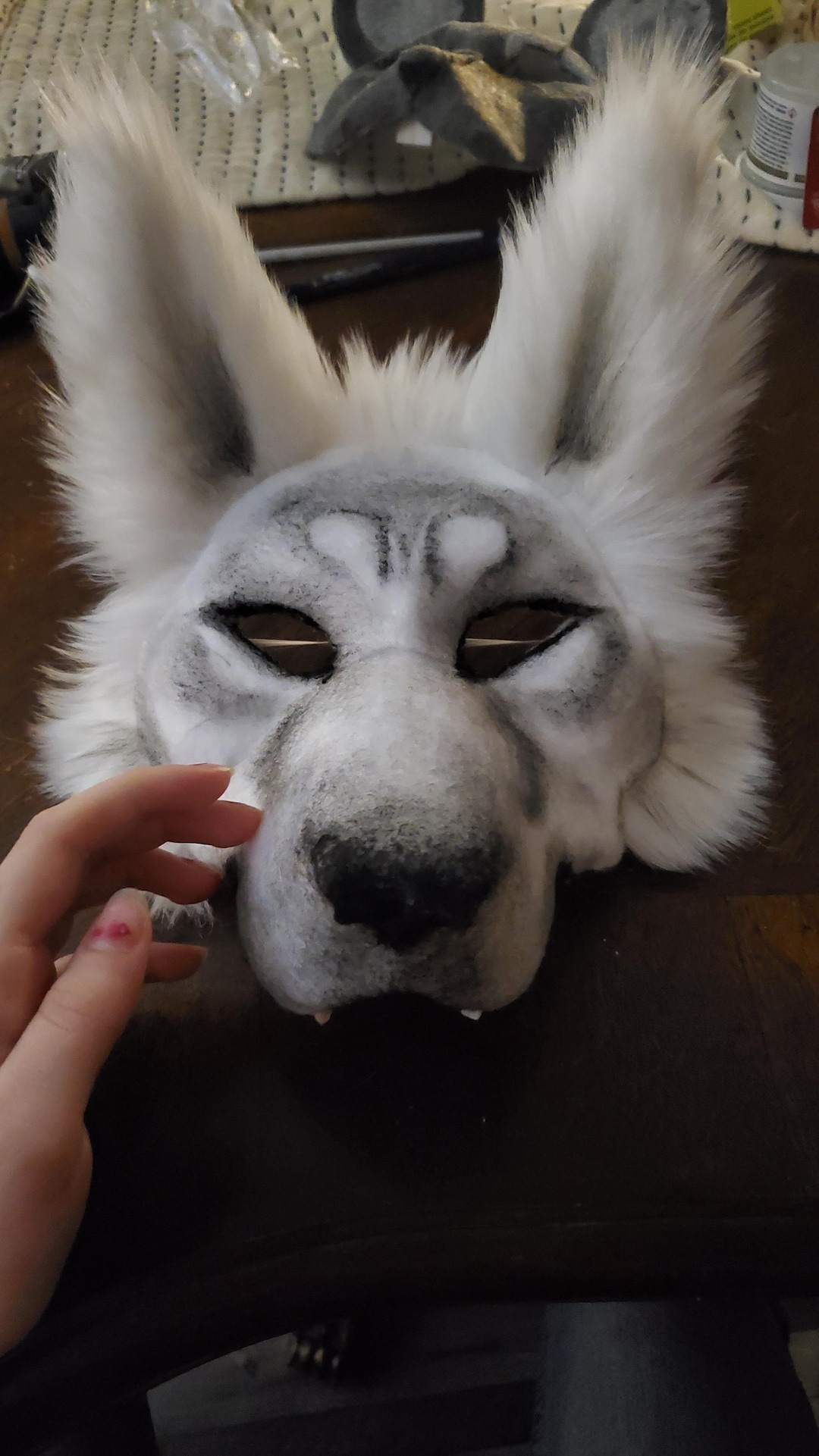 Wolf Mask White Wolf Mask White