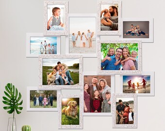 12 Openings PHOTO COLLAGE FRAME — Picture Frame Collage — Multiple Photo Frame — Multi Photo Frame — Wooden Picture Frame Collage — Empire