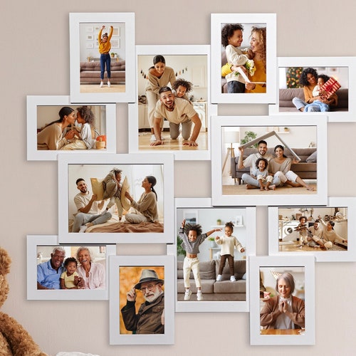 12 Openings PHOTO COLLAGE FRAME Picture Frame Collage Etsy