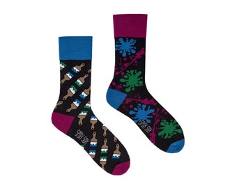 PAINTING | mismatched socks | colourful socks | funny socks | women & men socks | crazy socks | patterned socks