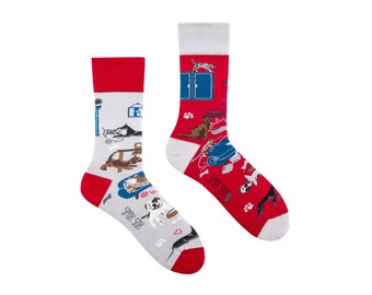 CATS and DOGS | mismatched colorful  socks | premium sock | colourful socks | funny | women & men socks | crazy | unique patterned sock